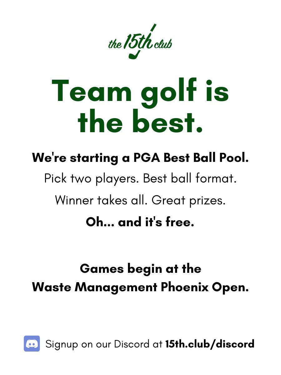 join15thclub's tweet image. let’s have a little fun. 
#golfpool #golf #golfgames