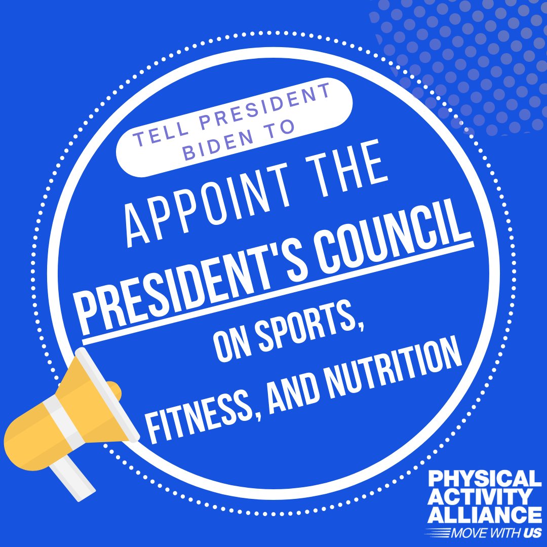 Join <a href="/PAAmovewithUS/">Physical Activity Alliance</a> <a href="/acefitness/">American Council on Exercise</a> in asking <a href="/POTUS/">President Donald J. Trump</a> and the <a href="/WhiteHouse/">The White House</a> to prioritize #physicalactivity &amp; appoint an Executive Director to the President's Council on Sports, Fitness, and Nutrition. #MoveWithUS

Read more: acefitness.org/about-ace/our-…