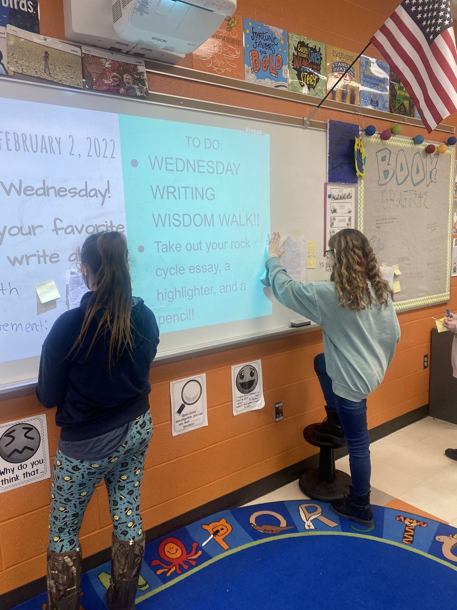 kms_mschudakoff's tweet photo. Wednesday was our writing wisdom walk! #peeredit #kidsteachingkids #writers https://t.co/djEF1LkcGr