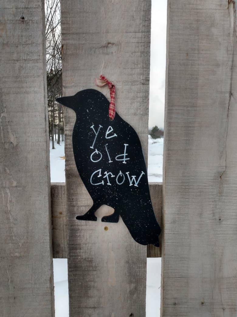 SnowFolkLane's tweet photo. Excited to share the latest addition to my #etsy shop: Ye Old Crow Sign https://t.co/4UoJFGC6Ba #yeoldcrowsign #oldcrow #crowsign #primitivecrow https://t.co/epklo9kynW