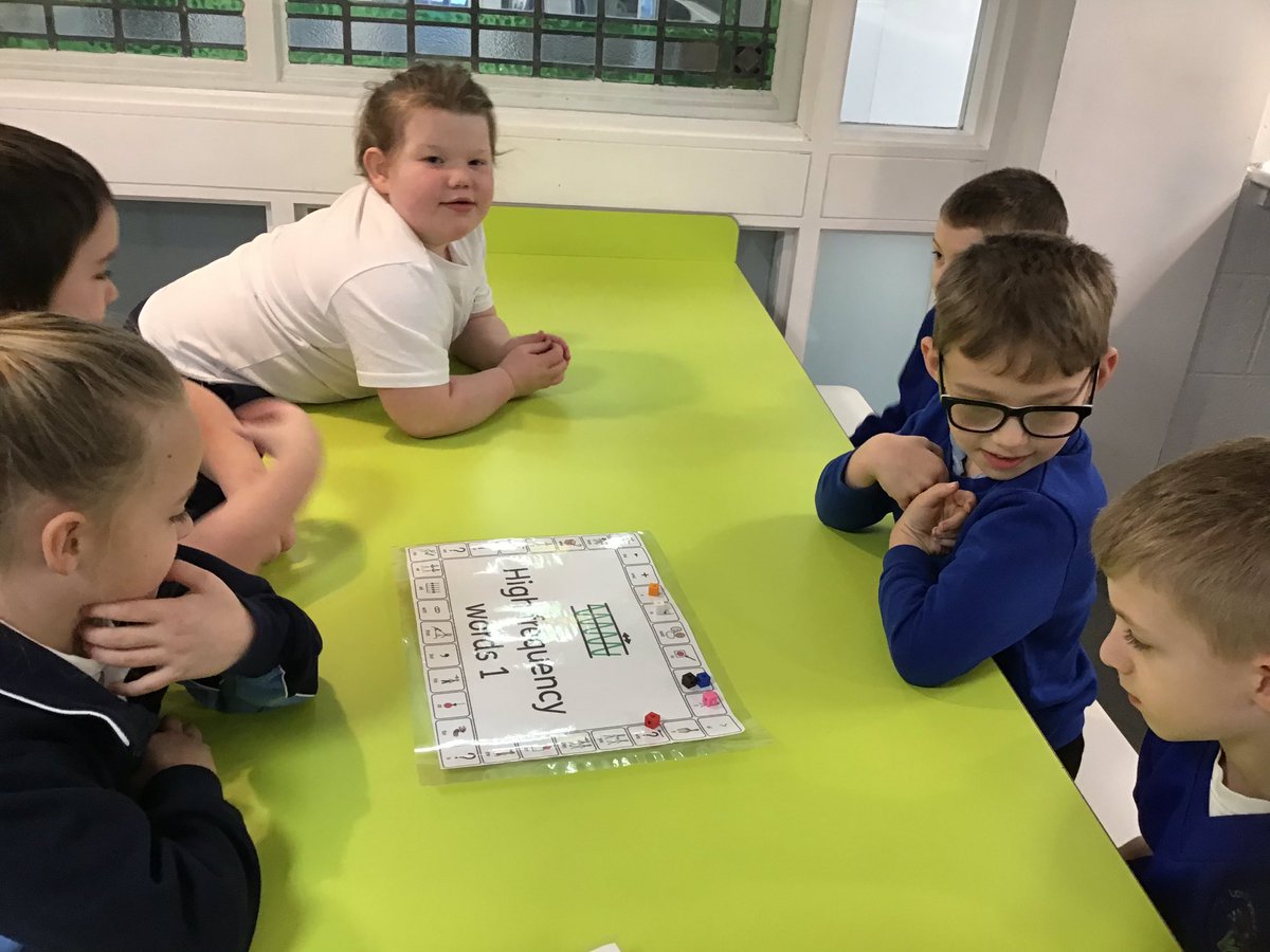 Children enjoying the high frequency word board game I have made for them <a href="/Year3layton_new/">Year 3</a> <a href="/MrsHSPaul/">Heidi Paul</a> #learningisfun #socialskills #maths #literacy #turntaking #learningwords