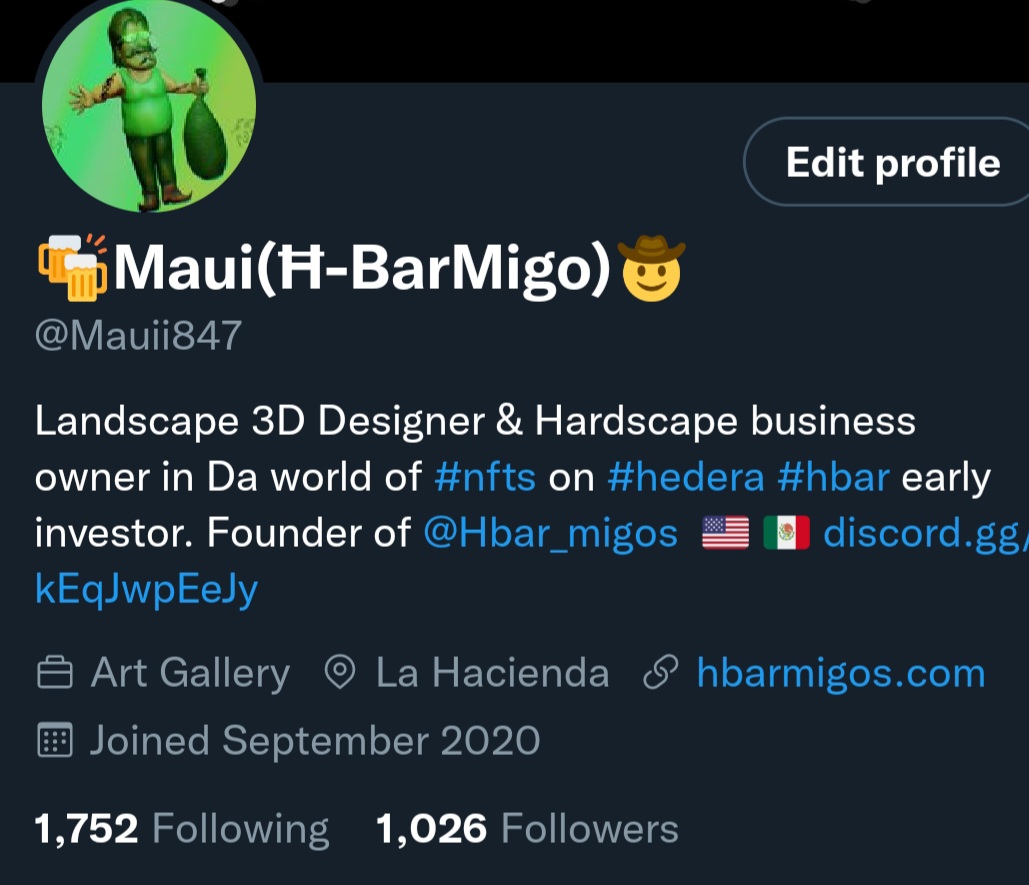Mauii_MW's tweet photo. Thank you all for 1k+ followers 🍻 Giveaway is going on now if you haven't entered check the pinned post on profile gracias amigos!! #HederaNFT #HBARNFT #HBARbarians $hbar #Hedera #hederahashgraph https://t.co/PTsh0fdR9W