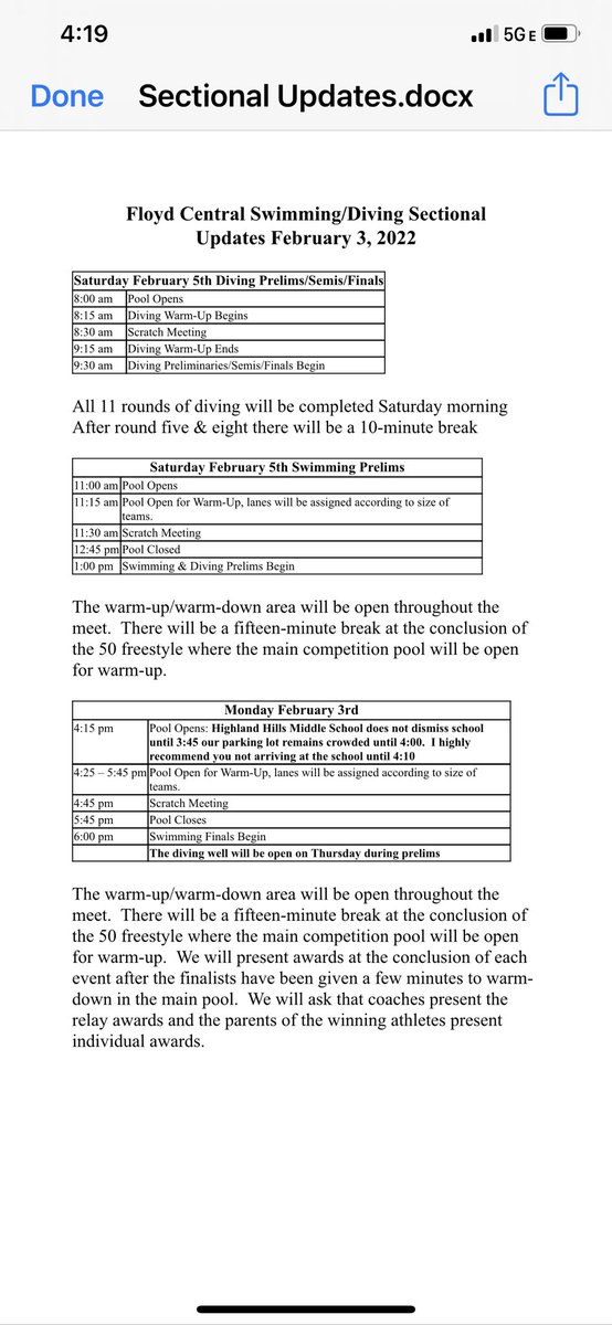 jeffhs_SWD's tweet photo. Girls Sectionals new timelines. Now Sat/Mon meet. #ourtime #devilrumble @newstribscores @JHSRedDevils @RedDevils_WJHI https://t.co/7WEEvOkXp2