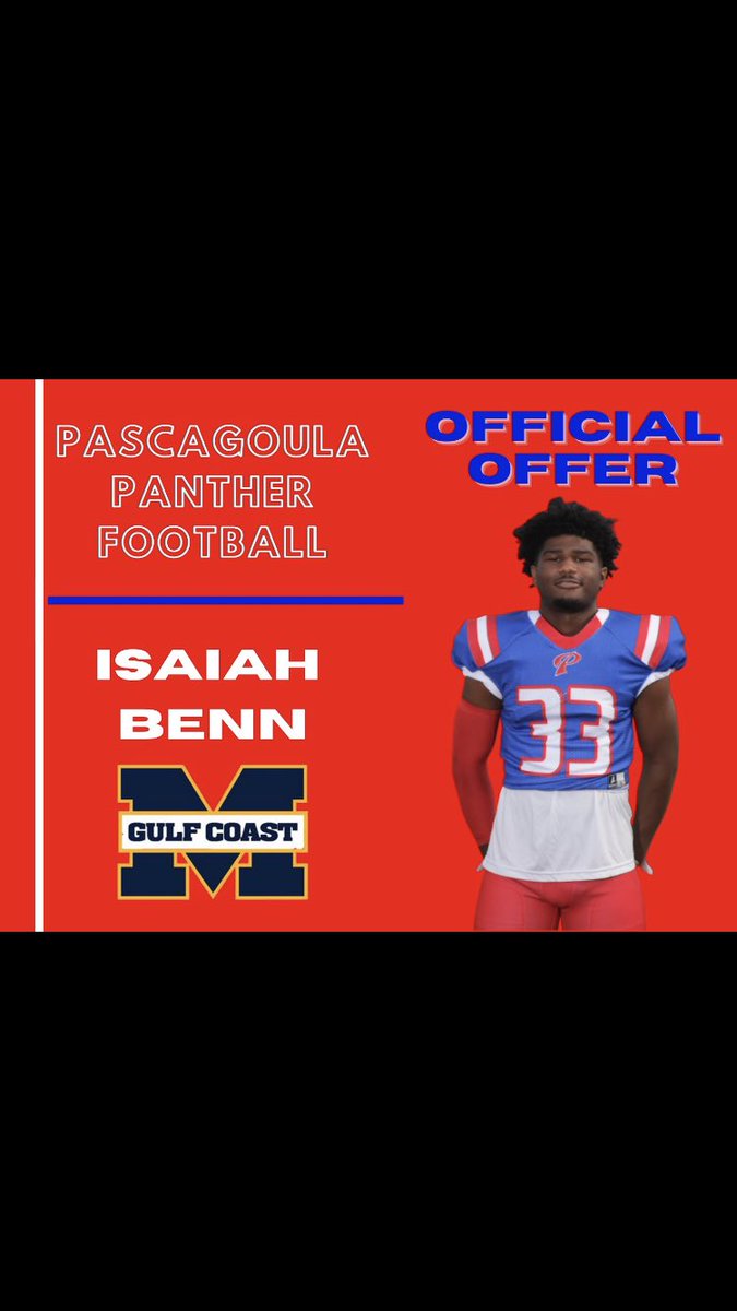 isaiahbenn1's tweet photo. After a great conversation with @Nick_Louvier1 I am blessed to receive my first offer from MGCCC💛💙 all glory to the man above 🙏🏾@Coach_Sims_44 @GoulaAthletes @CoachHollis58 @tlala2 @GoulaCoach43 https://t.co/NS3LfEp9Kb