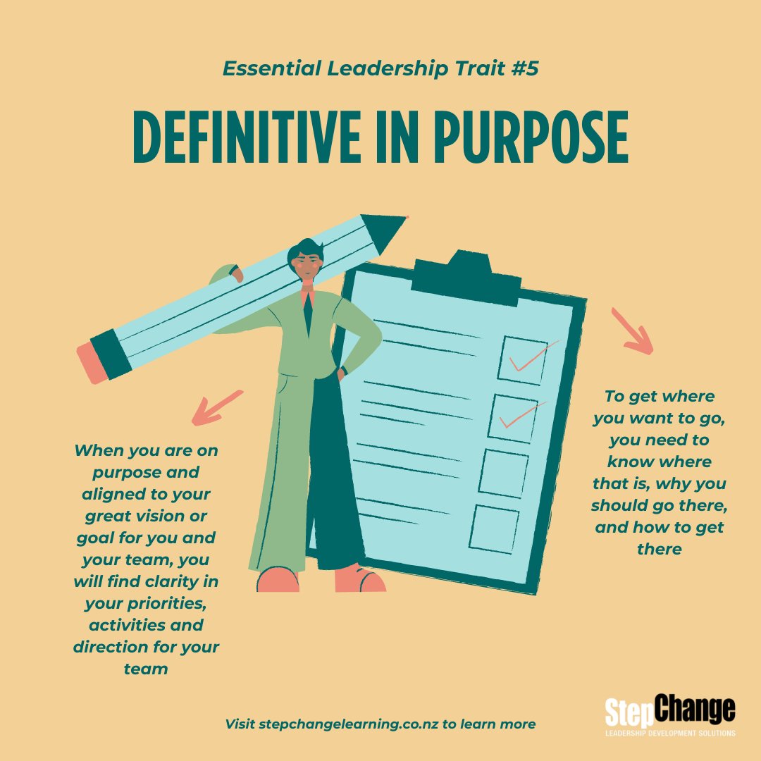 There are 8 essential traits of #leadership, the fifth being the ability to be definitive in purpose - a vital skill for all #leaders! How do you rate against the 8 essential traits of all great leaders? Take our quiz at bit.ly/scleaderquiz to find out! #HR