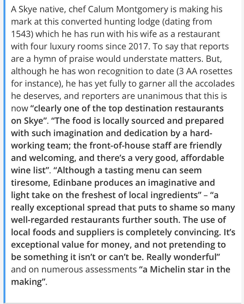 Over the moon to be listed for the first time in @hardensbites with an absolute belter of a score in the guide.

Phenomenal achievement for all the team @edinbanelodge 💥