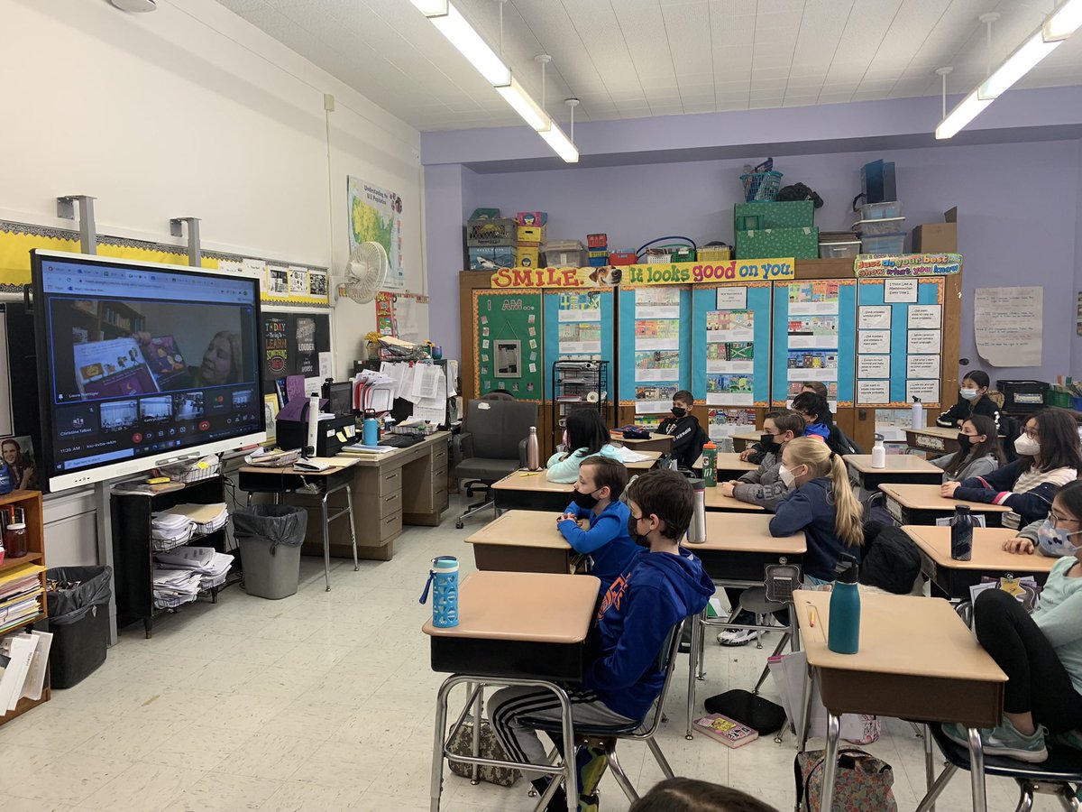 NMLibraryMedia's tweet photo. World Read Aloud Day in North Merrick was a tremendous success! We visited with 16 authors from around the country as they shared their love for reading, writing and learning! #WorldReadAloudDay #NMPride https://t.co/cYYt9OEVJt