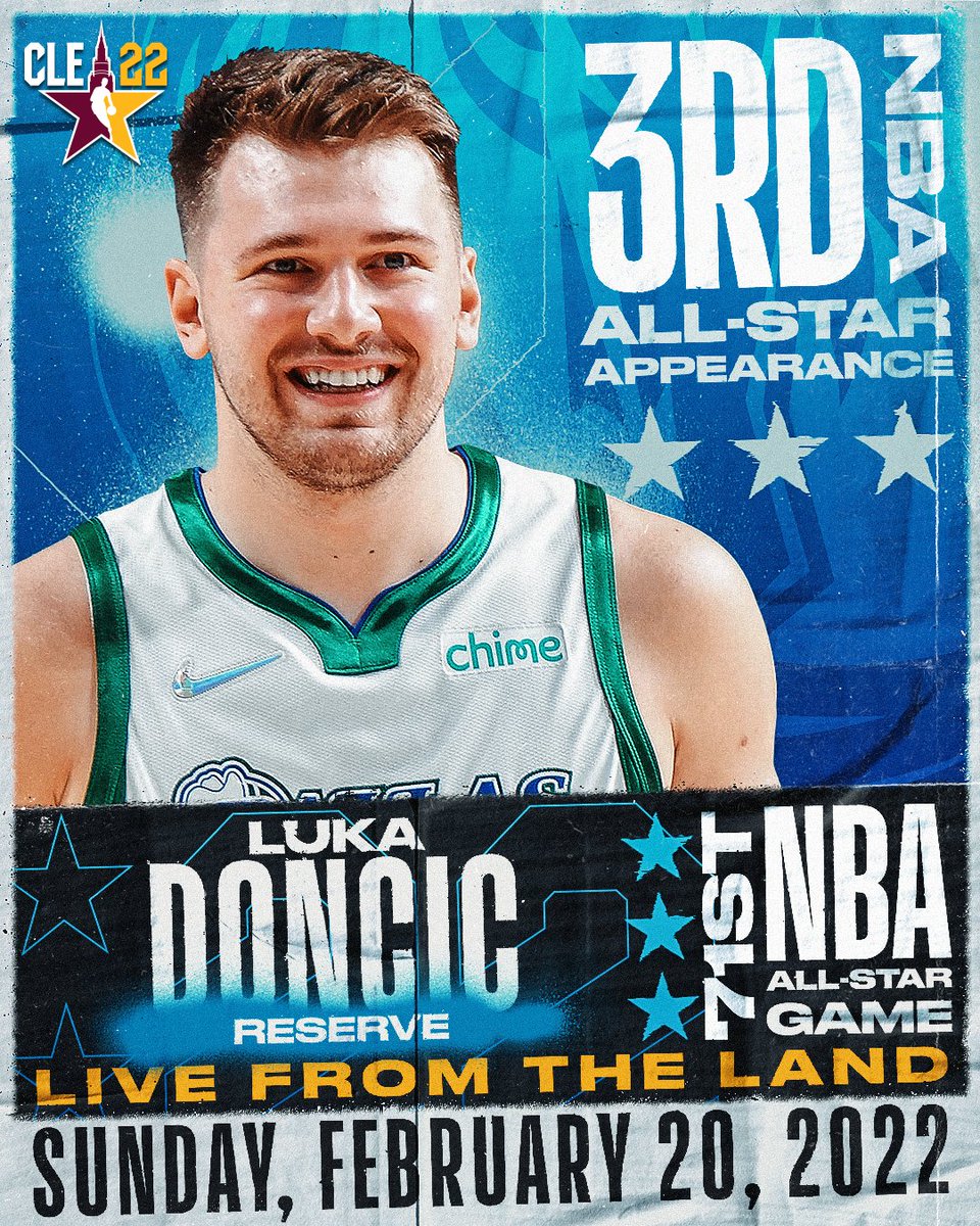 Making his 3rd #NBAAllStar appearance... Luka Doncic of the <a href="/dallasmavs/">Dallas Mavericks</a>.

Drafted as the 3rd pick in 2018 out of Slovenia, @luka7doncic is averaging 26.0 PPG, 8.8 RPG and 8.9 APG for the Mavericks this season.