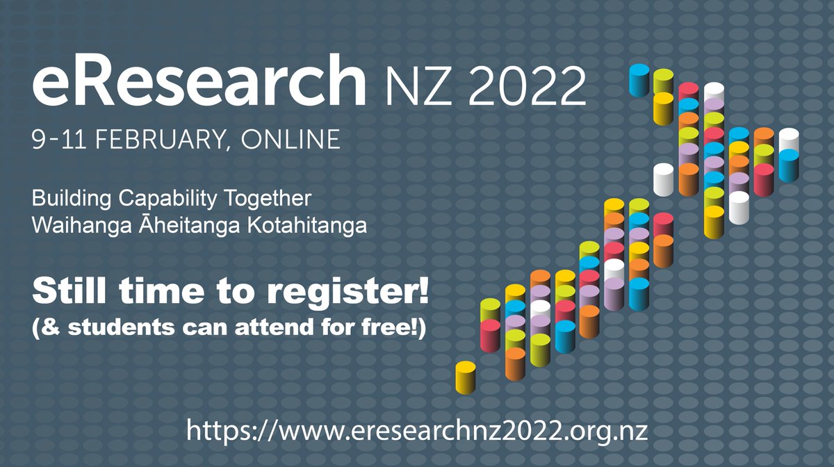 REANNZ - Research & Education Advanced Network NZ (@reannz) on Twitter photo REANNZ is excited to be supporting #eresearch NZ 2022! Join online from 9-11 Feb for informative & collaborative sessions that explore & celebrate how digital tools & techniques are 'Building Capability Together | Waihanga Āheitanga Kotahitanga' <a href="/eresearchnz/">eResearch NZ</a> <a href="/NeSI_NZ/">NeSI</a> <a href="/GenomicsNZ/">GenomicsAotearoa</a> REANNZ is excited to be supporting #eresearch NZ 2022! Join online from 9-11 Feb for informative & collaborative sessions that explore & celebrate how digital tools & techniques are 'Building Capability Together | Waihanga Āheitanga Kotahitanga' <a href="/eresearchnz/">eResearch NZ</a> <a href="/NeSI_NZ/">NeSI</a> <a href="/GenomicsNZ/">GenomicsAotearoa</a>