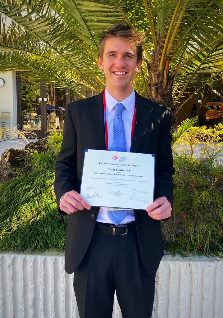 Colin Quinn (@chquinny) on Twitter photo Thank you <a href="/AcademicSurgery/">Assoc4AcademicSurgery</a> for an awesome conference and honored to receive the med student quickshot award! This is truly all the <a href="/BeierleLab/">Beierle Lab</a>’s award, I couldn’t do it without them by my side. Thank you for supporting our research <a href="/UABSurgery/">UAB Surgery</a> <a href="/UABMSTP/">UAB MSTP</a> <a href="/UABHeersink/">UAB Heersink School of Medicine</a> #ASC2022 Thank you <a href="/AcademicSurgery/">Assoc4AcademicSurgery</a> for an awesome conference and honored to receive the med student quickshot award! This is truly all the <a href="/BeierleLab/">Beierle Lab</a>’s award, I couldn’t do it without them by my side. Thank you for supporting our research <a href="/UABSurgery/">UAB Surgery</a> <a href="/UABMSTP/">UAB MSTP</a> <a href="/UABHeersink/">UAB Heersink School of Medicine</a> #ASC2022