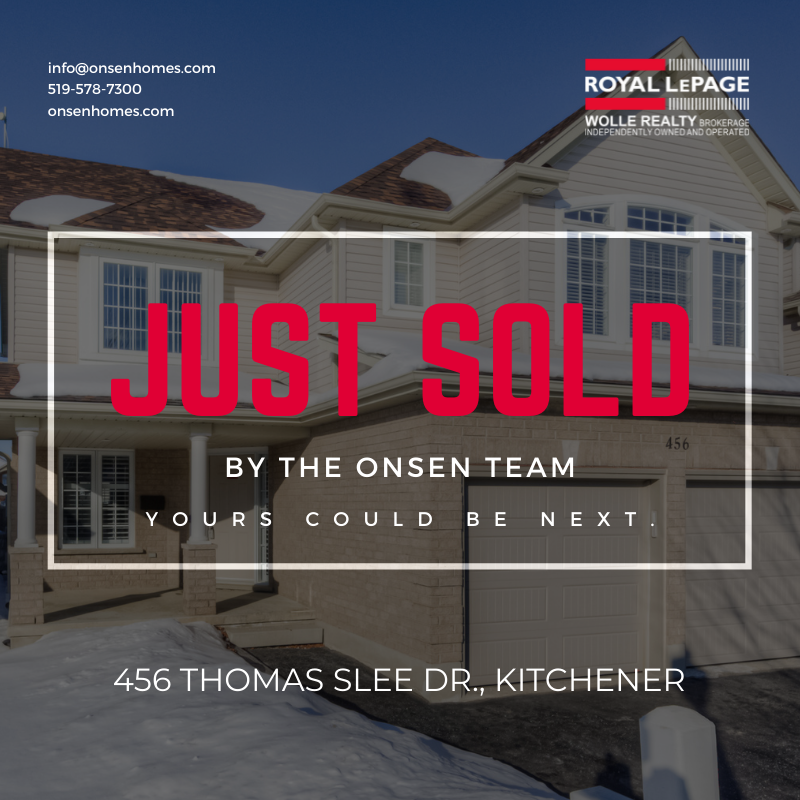 TheOnsenTeam's tweet photo. SOLD! 456 Thomas Slee Drive in Kitchener. Interested in selling? Give us a call! 📞 https://t.co/61TnU1MkQ9