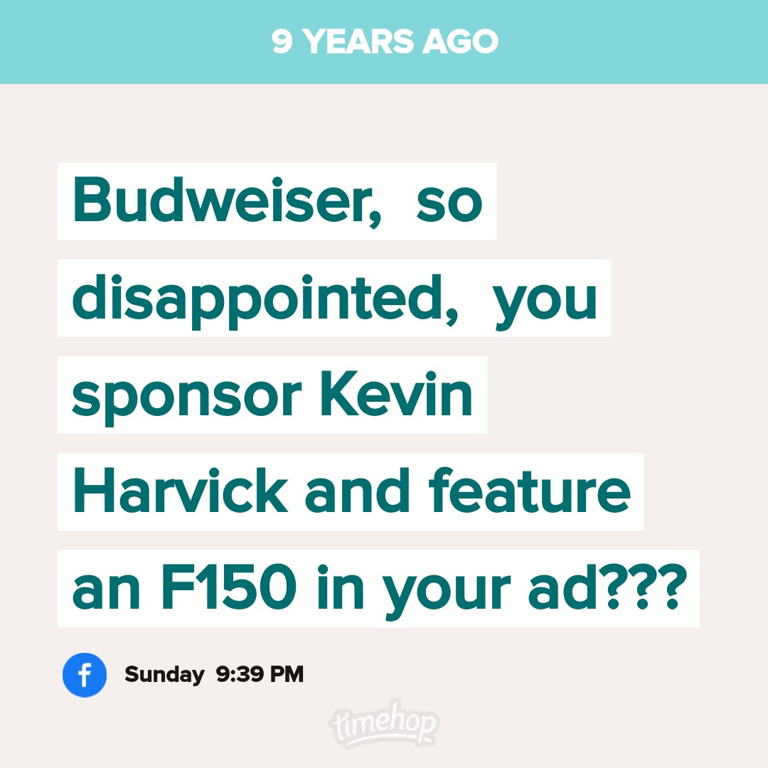 erinrache's tweet photo. This didn't age well @KevinHarvick @StewartHaasRcng  😂🤣😂🤣 https://t.co/Ok64GmWq9I