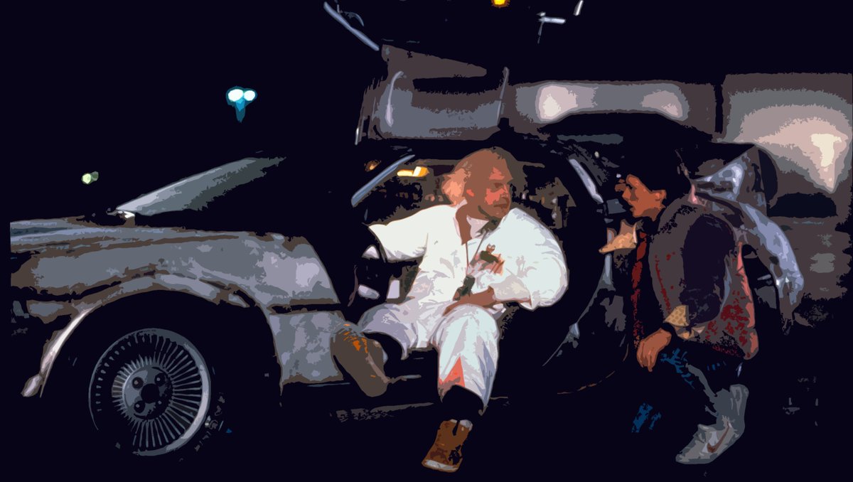 RussellDesigner's tweet photo. When you think about #timetravel, it's 100% sure that you are thinking about #BackInTheFuture. This #movie has the #taste of the #80s. Also, it brings fame to the famous DMC #DeLorean and the Casio #Watch Calculator. The most #iconic movie ever. This is the #artoftheday. https://t.co/hR1IimGgMX