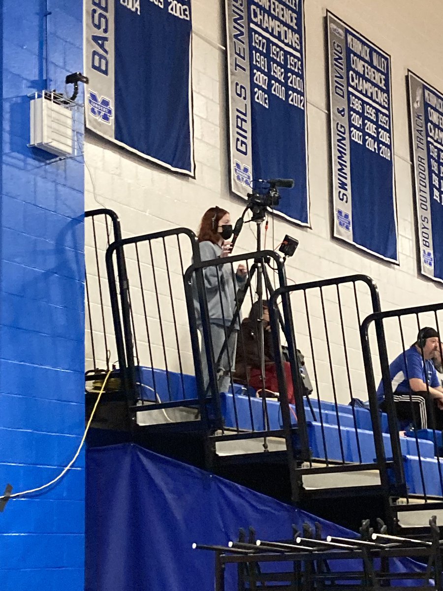 Shout out to 3 sport athlete Julia Bryant for working the MCS camera tonight!