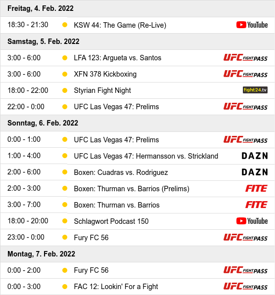 DerDampfHans's tweet photo. Euer @KampfKalender für's Wochenende: 

Eingeleitet durch das kostenlose Re-Live von #KSW44 - super Chance, die crazy Polen kennenzulernen.

#LFA123 immer einen Blick wert.

#UFCVegas47 ist sowieso Pflichtprogramm.

Habt eine geile Zeit! #DAZNfightclub #GerMMAny #SchlagwortNation https://t.co/XchbuiMzL6
