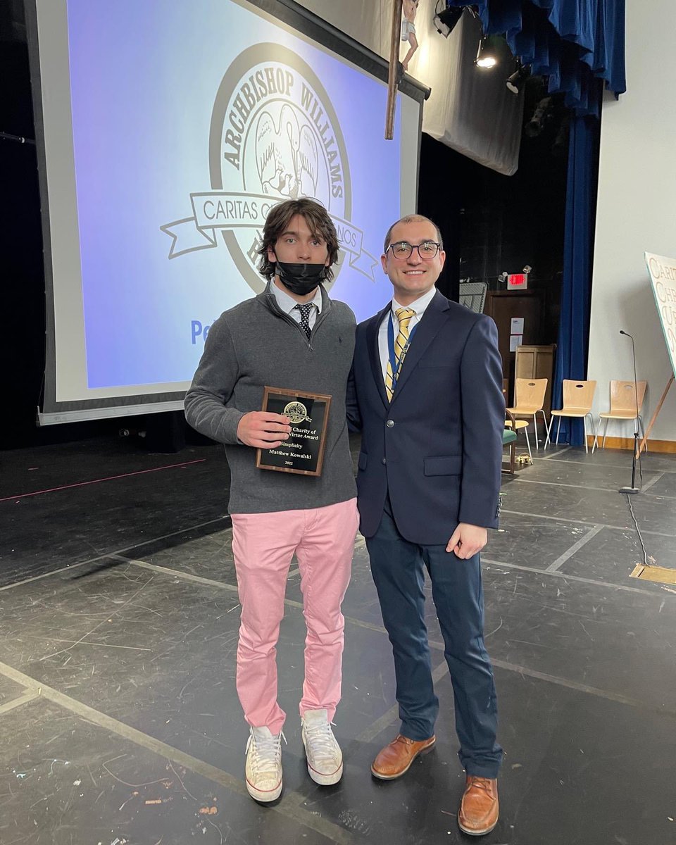 goAWathletics's tweet photo. Congrats to seniors Dario Boncaldo (FB&amp;Spring track) and Matt Kowalski (FB&amp;Baseball) for winning the SCN Virtue Awards this year (charity, humility, and simplicity) Doing great things both on and off the field! #gobishops #studentathlete @football_awhs @baseball_awhs @AWHS_Track https://t.co/oO44S5LLqD