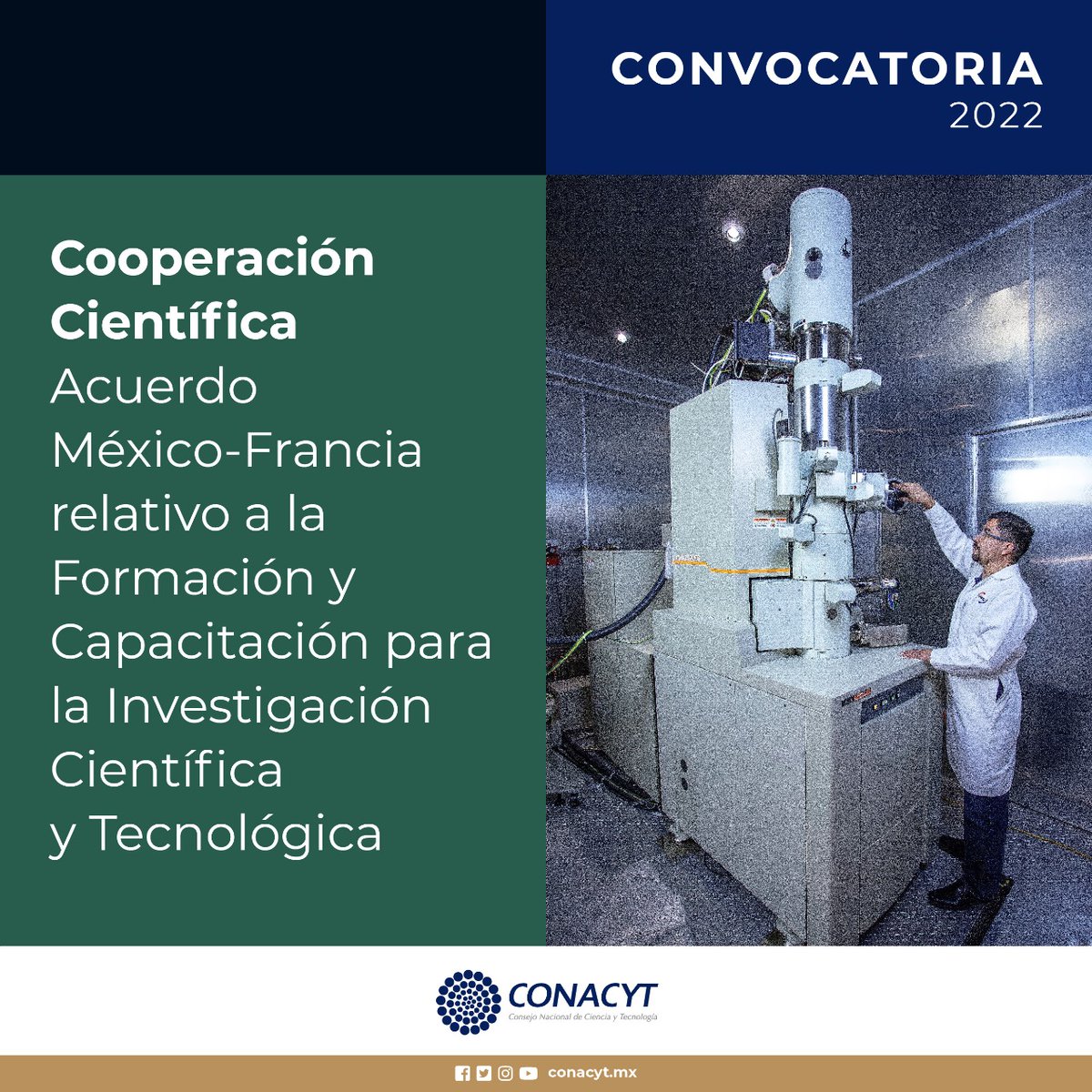 Hoy es el último día para presentar propuestas en la Convocatoria SEP-CONACYT-ANUIES-ECOS NORD. Consulta las bases en bit.ly/3dnCngN.