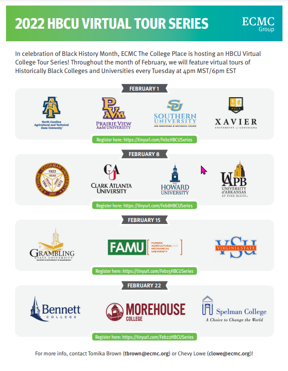 CounselorBuzz's tweet photo. 📣 @HerndonHS Hornets! Interested in attending an HBCU? HBCU College Fair offered by @ecmcgroup ! 👀 https://t.co/7hIqjk6Z3S