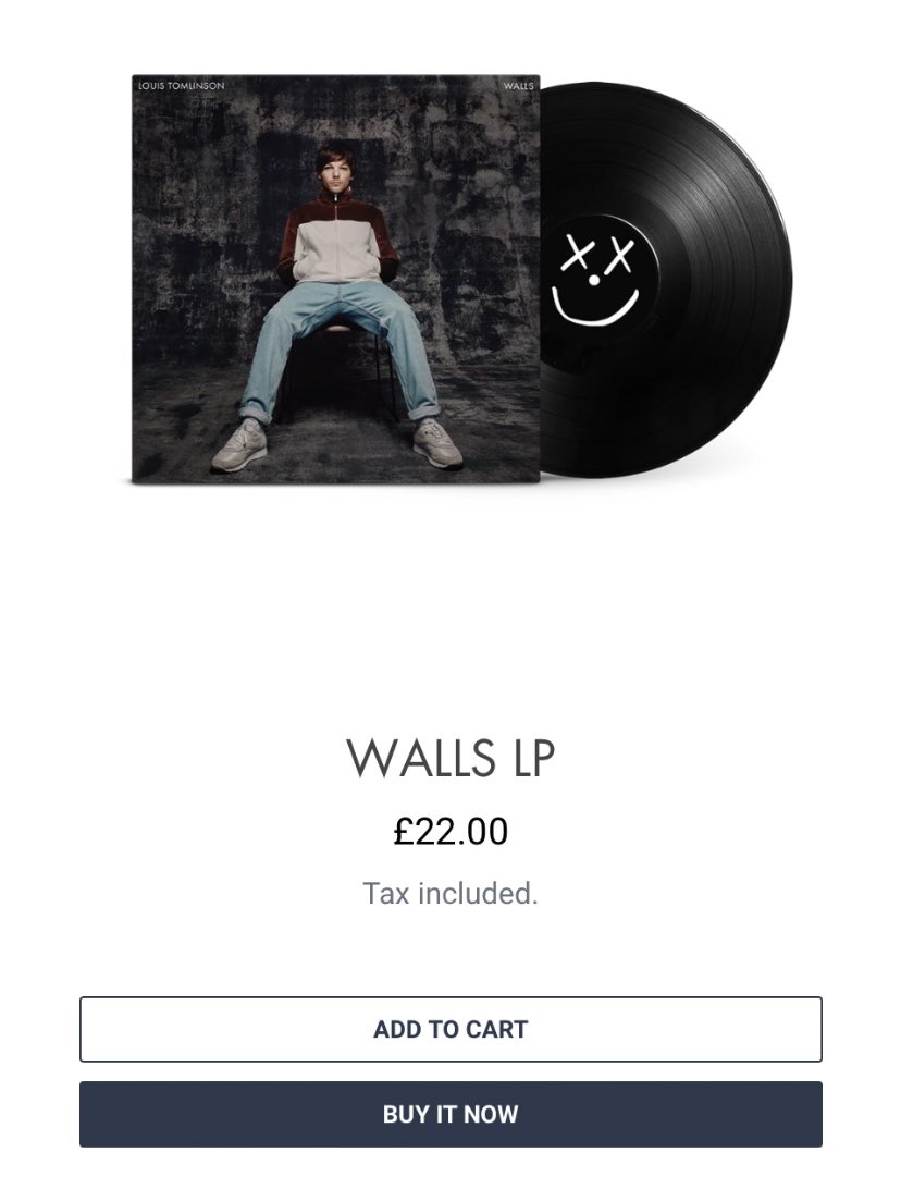 Louis Tomlinson News on X: #Update  The Walls vinyl has been restocked on  Louis' website! Get yours here:    / X