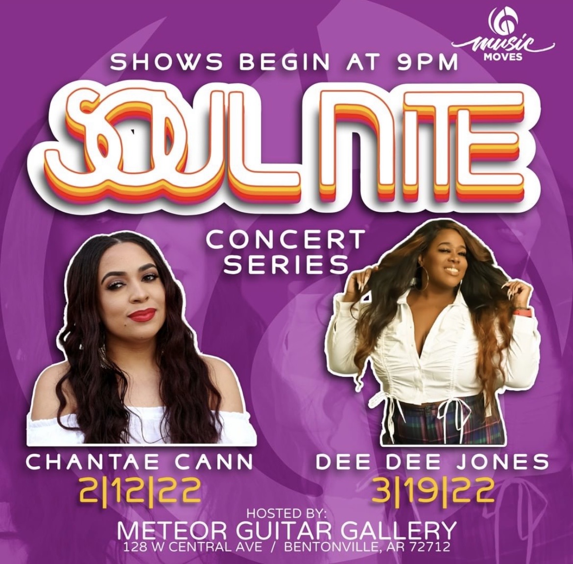 ChantaeCann's tweet photo. 👉🏽This just in!👈🏽 #BENTONVILLE here we come!  So excited to be back in #Arkansas on February 12th for the Meteor Guitar Gallery “Soul Nite” series! I’ll be jammin with my #SQUAD, @_iamfosterchild, @calebsean + @kt.devon! Hit the website to reserve your ticket! 👾💁🏽‍♀️ https://t.co/6pG1xSws0L