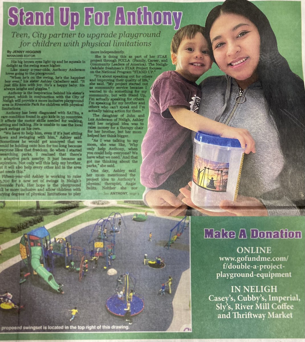 NOFCCLA's tweet image. Make sure you check out this week’s @AntelopeCoNews paper! It has a great story about our very own Ashley where she talks all about her STAR Project!! We are so proud of the places that she’s going!

#nefccla #nationalprograms #nationalprogramsinaction #STANDUP #DoubleAProject