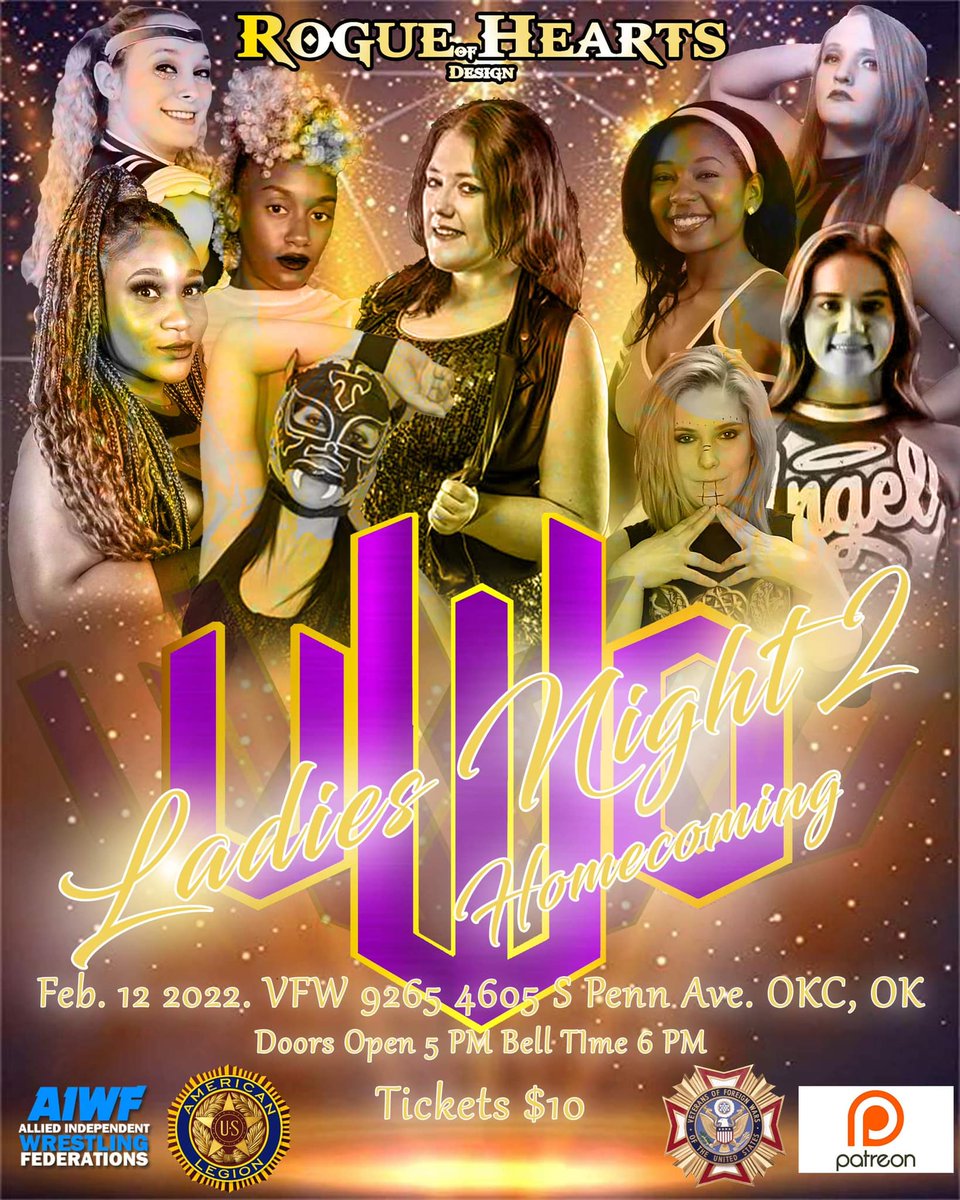 Gold Standard Media will be returning to @UWOklahoma live in Oklahoma City, OK to capture the action for UWO #LadiesNight2! We're excited for these ladies to tear the house down on February 12.