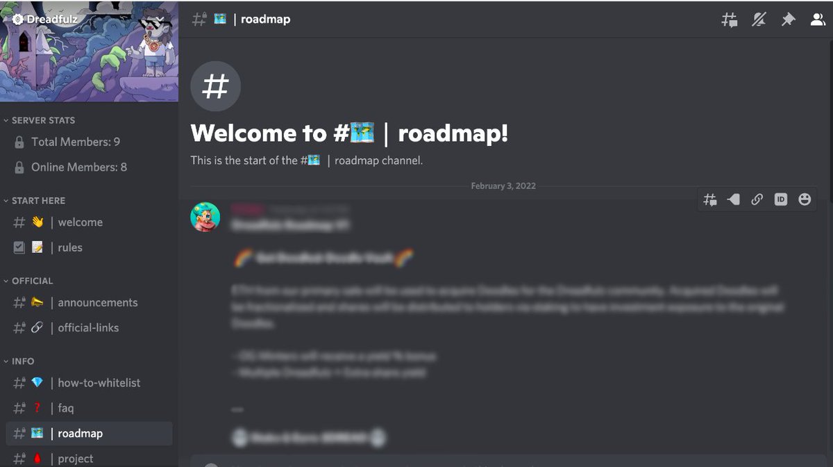 Gm Dreadz 💀 

Discord is almost ready, are you ?

#NFT #NFTCollection