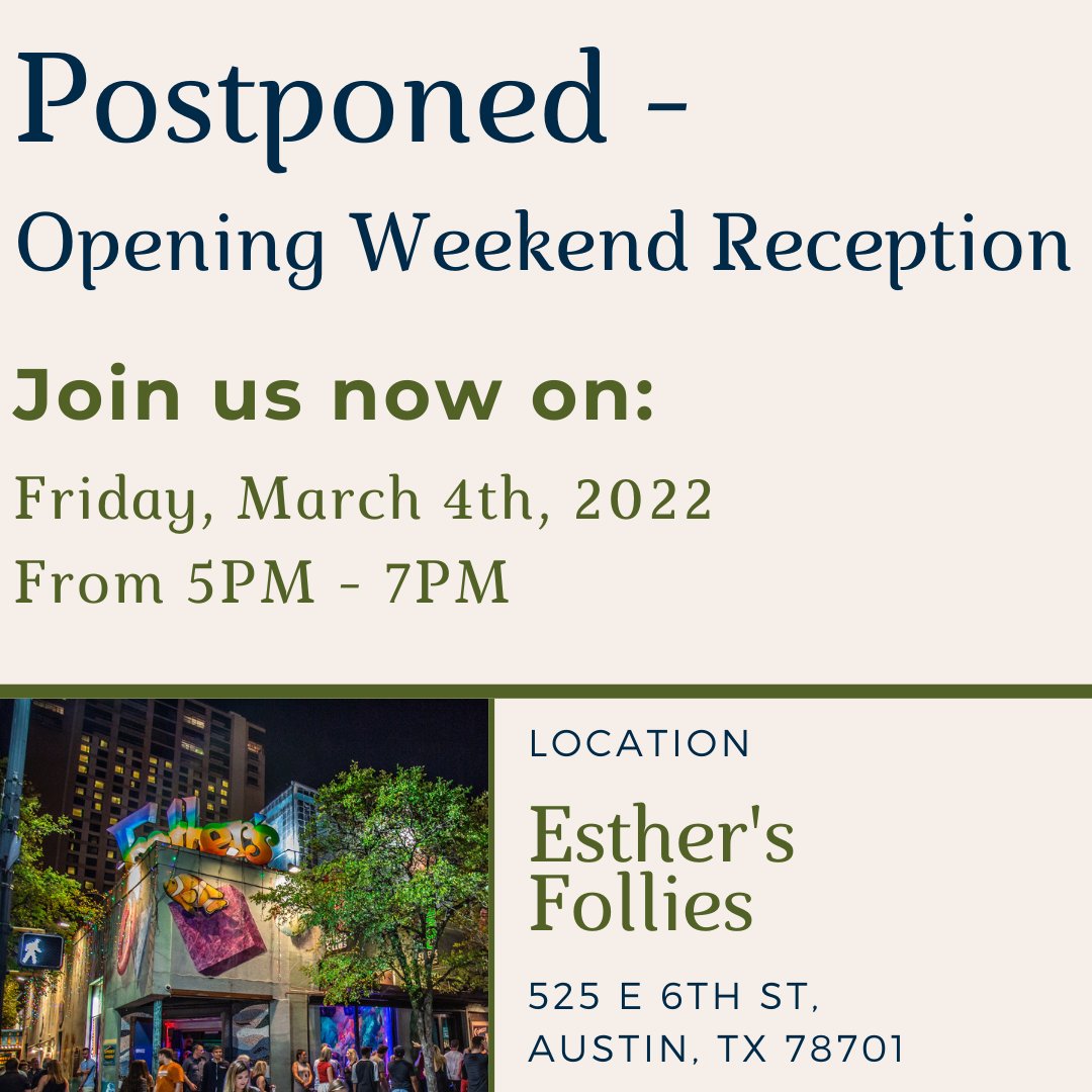 Our Opening Weekend Reception has unfortunately been postponed  to March 4th due to COVID-19 safety and Austin/Travis County Guidelines. 
|
We are very much looking forward to celebrating the start of the Class of 2022 with everyone on March 4th! We hope to see you then!