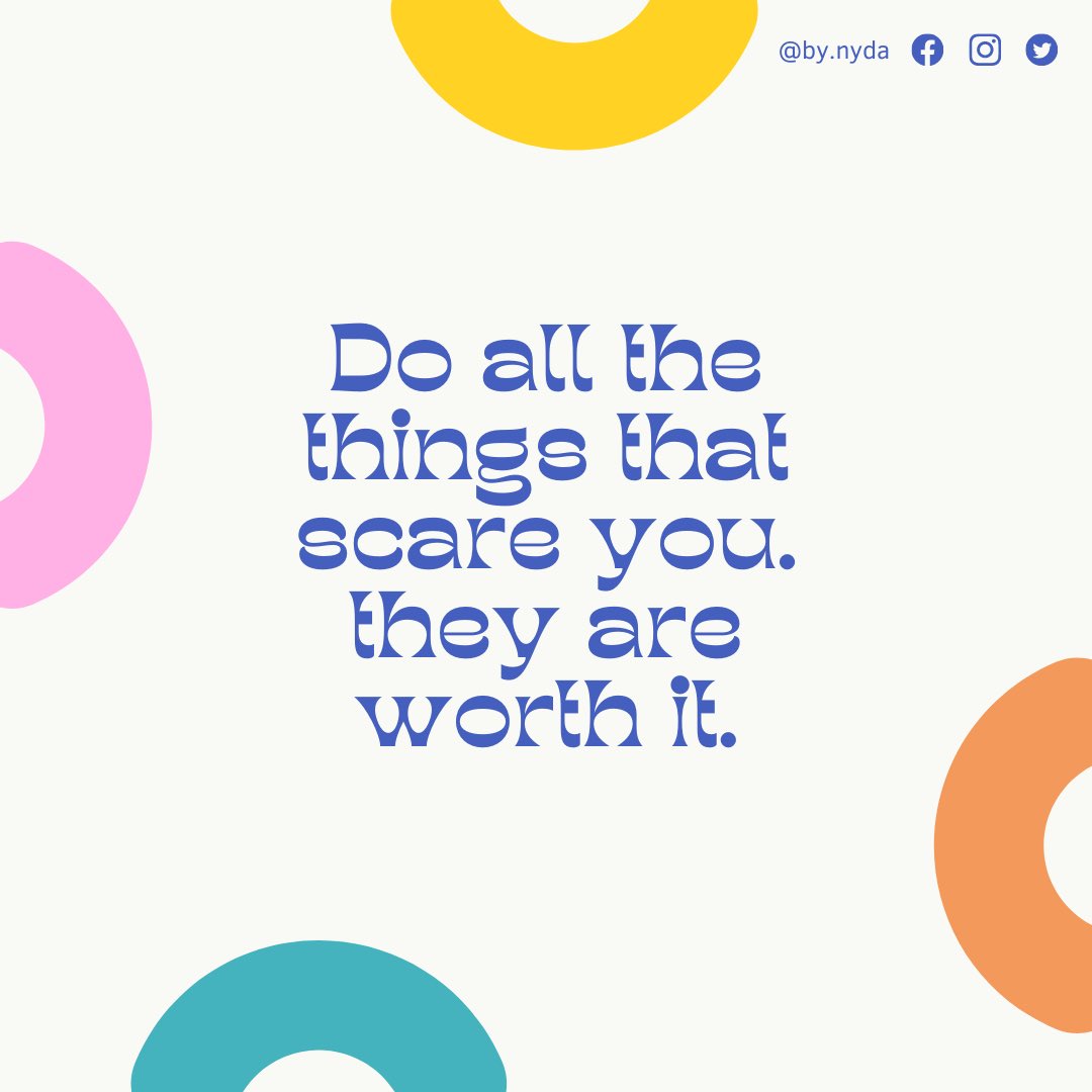 bynyda_'s tweet photo. Push yourself to do all the things that scare you. Just step out of your comfort zone and do it. They're all going to be worth it. #bynyda  #pushyourself https://t.co/JBygqGDfzJ