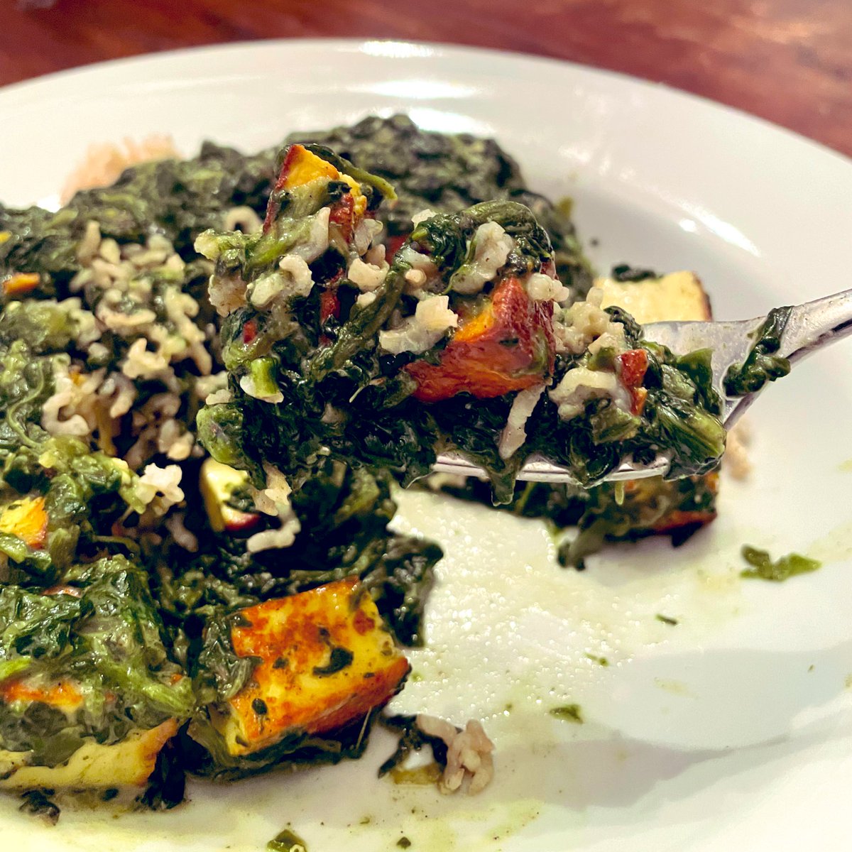 .<a href="/RachelleMallik/">Rachelle L Mallik RD</a> crushed this weeknight saag paneer