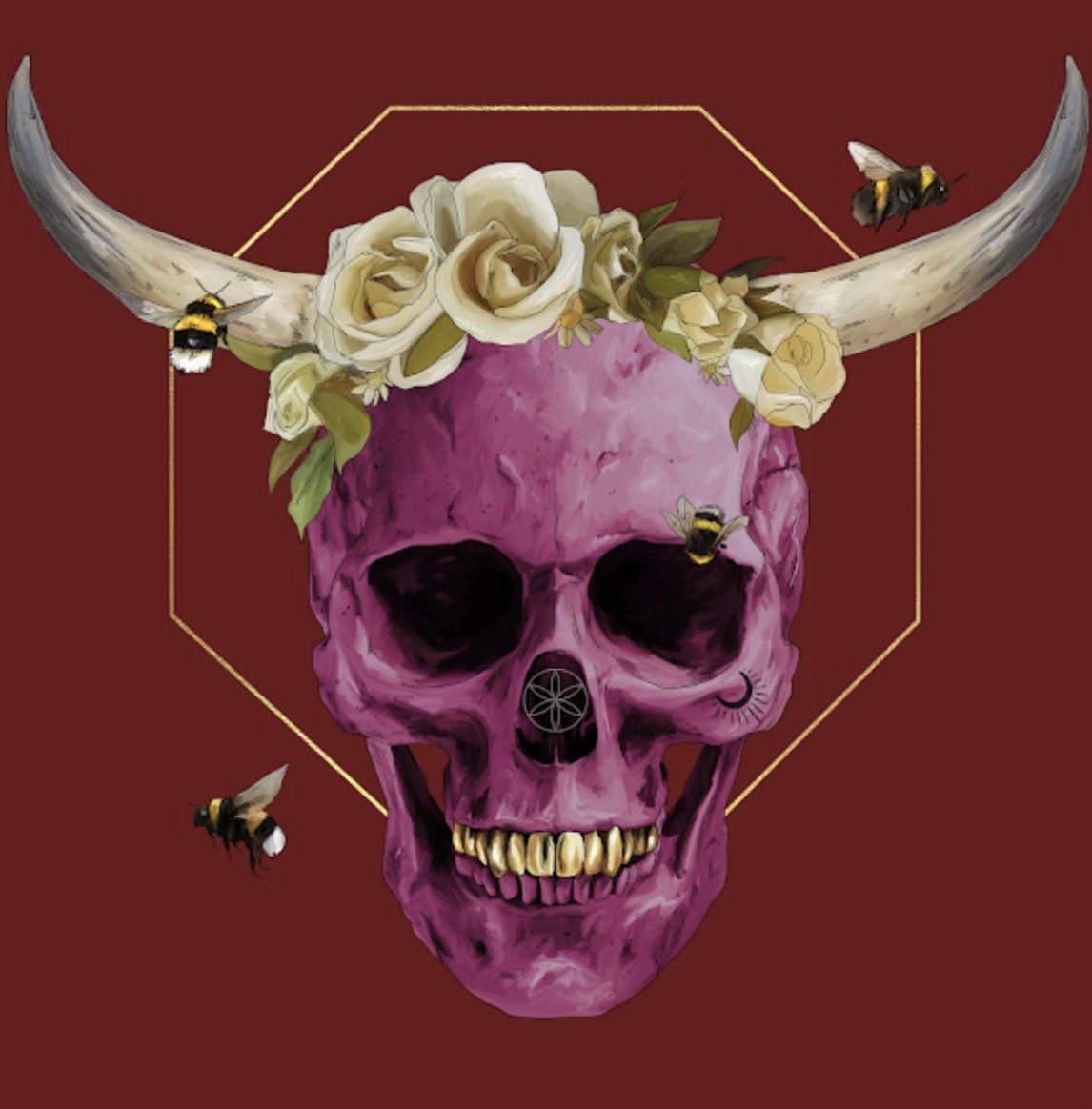 JenMcKillop_'s tweet photo. Love my skull😍😍😍💀🐝🐝🐝 
#WomenSupportingWomen #skullish #WomeninNFTs #NFTCommumity @sacred_skulls @kayla_NFT @HelenaEliasArt @jadelizroper https://t.co/zbhA5GsZVJ