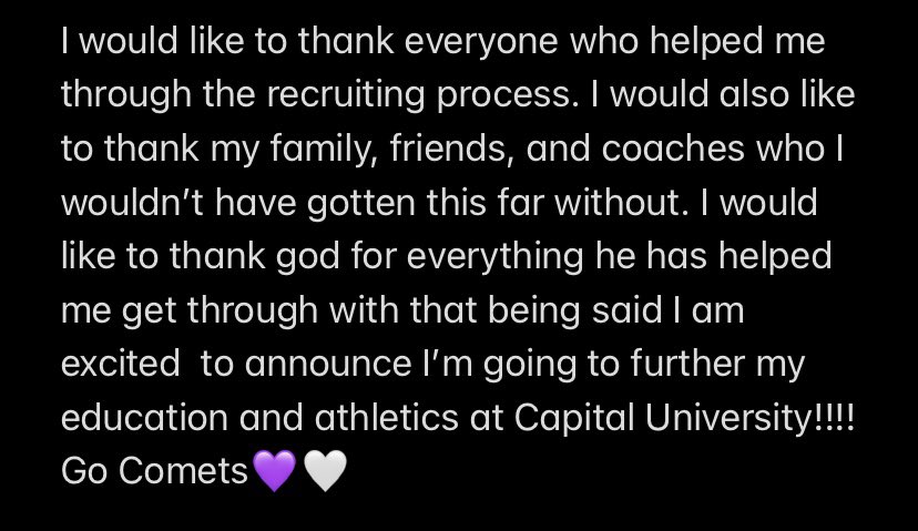 TryGavin18's tweet photo. Blessed to say I am 1000% committed to Capital University can’t wait to rep the purple and white💜🤍@JoeNemith3 @CapitalU_FB @CoachFoos #CUinBexley https://t.co/dh1Hb3Fn3p