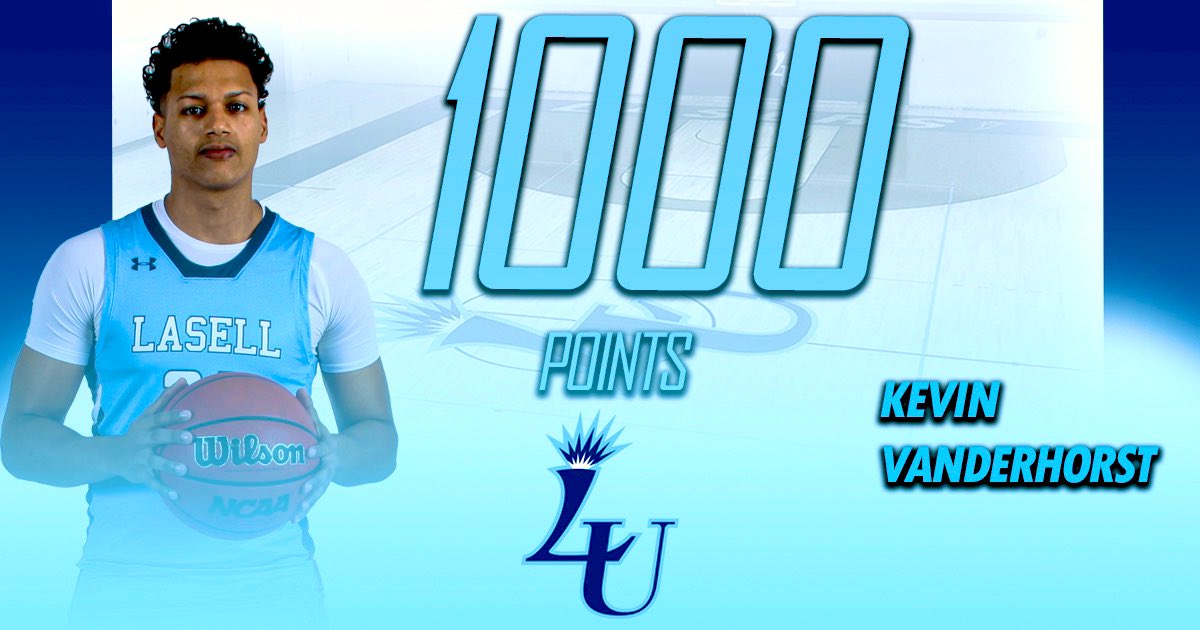 LasellAthletics's tweet photo. 🚨Congratulations to @LasellU_MBB 🏀Grad Student Kevin Vanderhorst for scoring his 1000th point tonight at Elms! #LU #LaserPride https://t.co/yQnCFqk40B