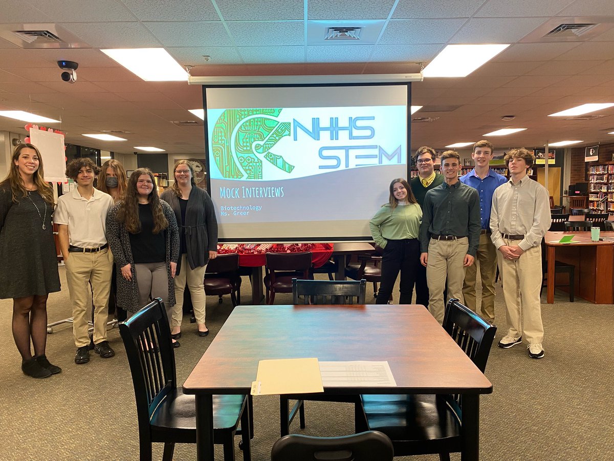 NTH_STEM's tweet photo. North Hall STEM students participated in mock interviews. Thank you to Hall County district employees and community members who made this possible! @NorthHallHigh @Hall_Schools @nhhsprincipal https://t.co/fCwSCAIlsX