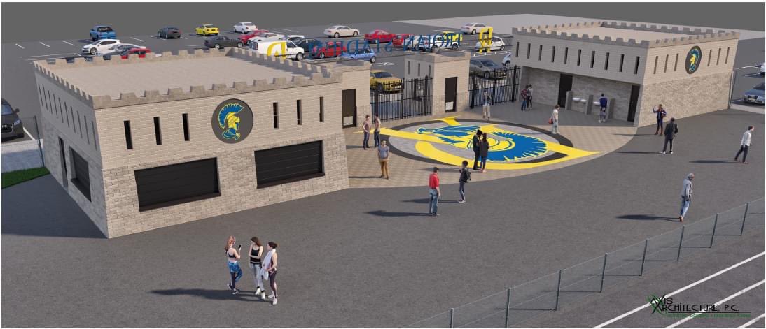 WestmorelandSN's tweet image. The entrance at Derry’s ‘Trojan Stadium’ is getting a major upgrade this summer complete with a larger ticket booth, significantly expanded and updated restroom facilities, new concession stand and new fencing. @DASDTrojans1