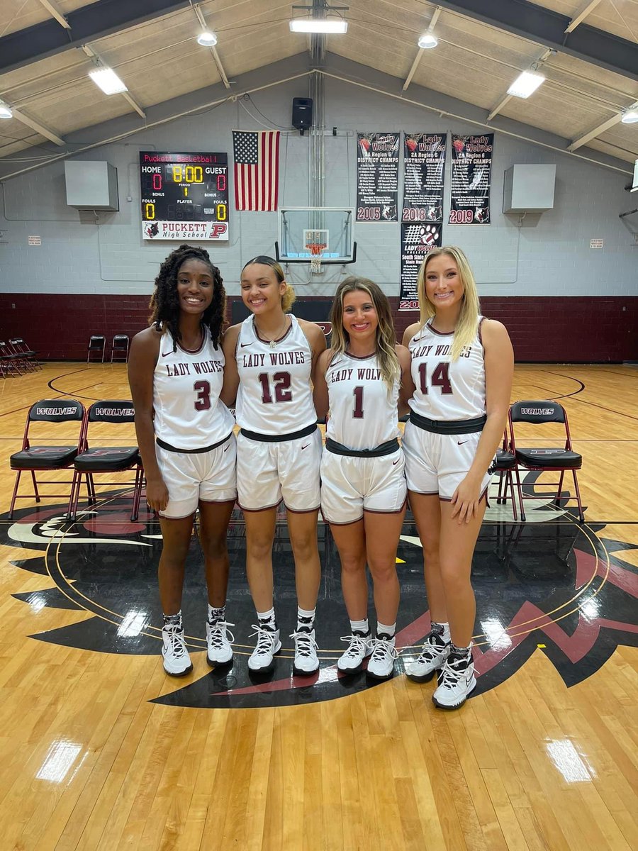 iCoachMoncrief's tweet photo. The Puckett Lady Wolves are back in action tomorrow night @ home vs. Velma Jackson @ 6:00!ITS SENIOR NIGHT&amp;REGULAR SEASON DISTRICT CHAMPIONSHIP!It is also a WHITEOUT!! Come on out and support your Lady Wolves!You don’t want to miss it! #CompleteTheAssignment #prideinourteam https://t.co/euT0e5utRT