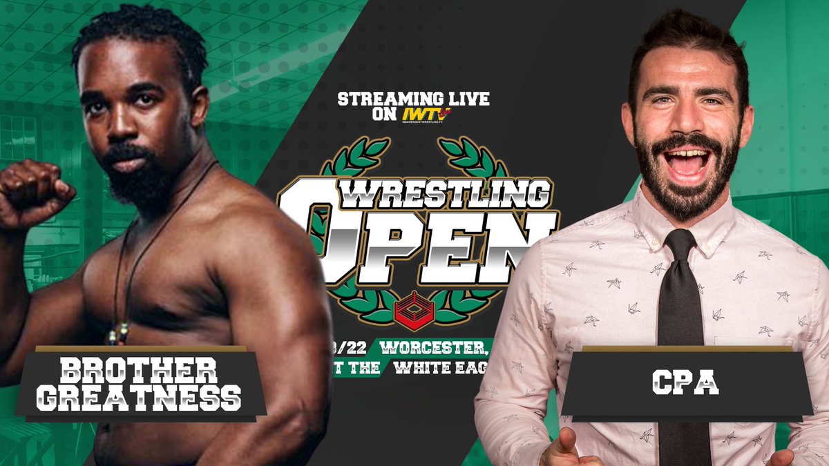 beyondwrestling's tweet photo. MATCH 3: @bgreatness2012 vs. @cpawrestles
Stream @WrestlingOpen live right now on @indiewrestling!
#WrestlingOpen https://t.co/FgyjtmN3NJ https://t.co/xTFnIuvfis
