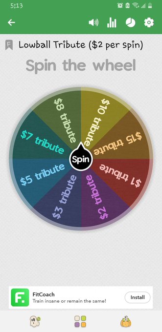Lowball tribute spin ($2 per spin) to get you used to the process of paying what you owe. Don't stop