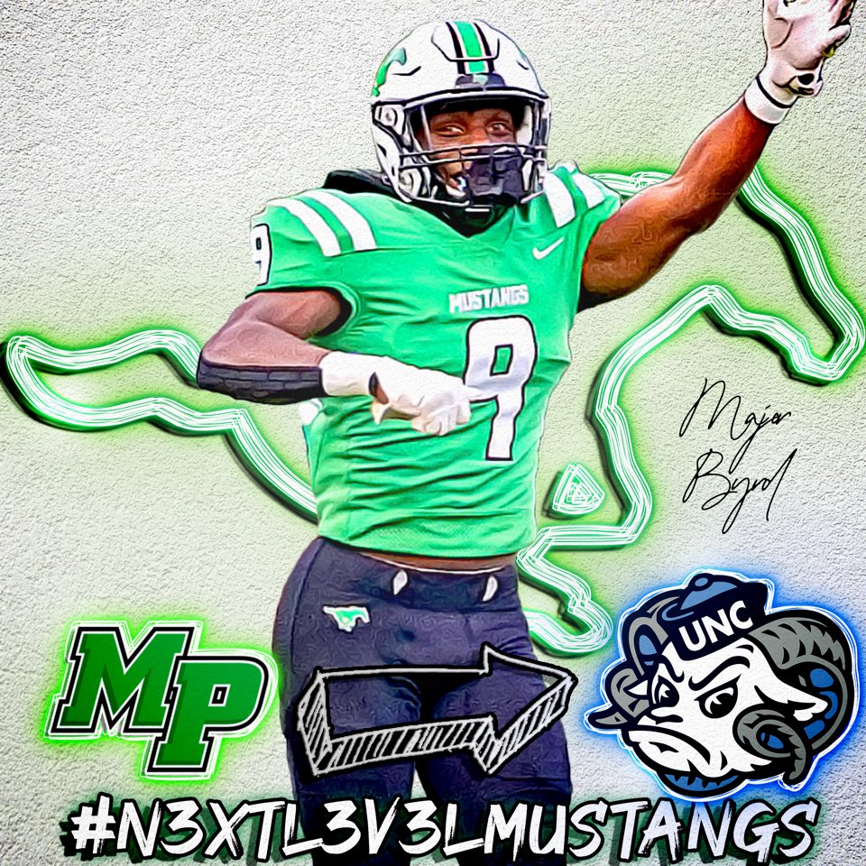 Congrats to <a href="/byrd_major/">Major Byrd</a> on his commitment to play football for <a href="/UNCFootball/">Carolina Football</a>!! #HORSEPOWER