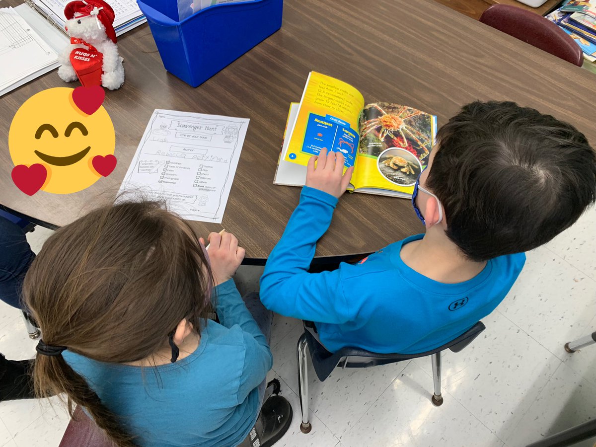 MrsWeber1st's tweet photo. Nonfiction features scavenger hunt 🔍 #wearechesternj @DickersonSchool https://t.co/G1fZcEpc4K