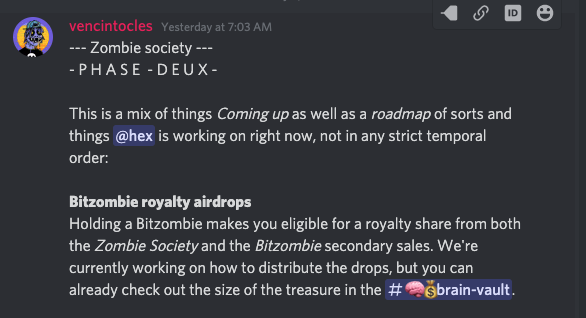 its_ericb's tweet photo. The @ZombieSocNFT seeing a MAJOR spike in volume!
๐งDon't forget . . . holding a #BitZombie makes you eligiable for a #RoyaltyShare from BOTH the #ZombieSociety as well as #BitZombie secondary sales.
๐ฅ๐ฅ๐ธ๐ธ๐ฅ๐ฅ
#TheMoreYouKnow $FTM #NFT #FAM #LFG https://t.co/ig9p4OPfnO