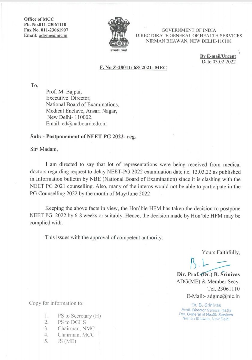 Neerajkundan's tweet photo. Student Power ✌️
One more victory for NSUI ✌️

#NEET PG Exam has been postponed ✌️
.@nsui from the very beginning had been highlighting the issues and fighting for the same.

This is a victory for the medical fraternity and the everyone who worked hard for it!

#NEETPG2022 https://t.co/3RxzhPHH42