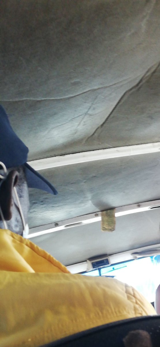 Today i saw something not usual. The conducter put this $2 on the ceiling and said someone dropped this $2 last night if it's yours please take it. No one took it and i hope the owner will get it. Every USD counts 😂. Shout out to Byo conducters and passengers for their honesty.