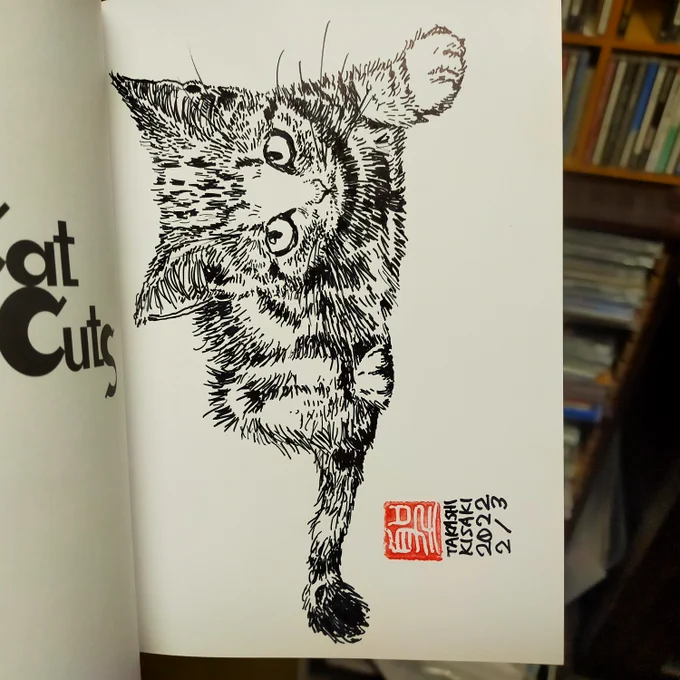 版権フリーモノクロ猫イラスト集『CATCUTS』にBOOST(投げ銭)してくださった方へのお礼のサインイラストです…昨日描いたぶん。NFT用の絵を描くための肩ならし的にめっちゃ気合入ってます!購入はこちらCATCUTS【あんしんBOOTHパック】 | studioff  