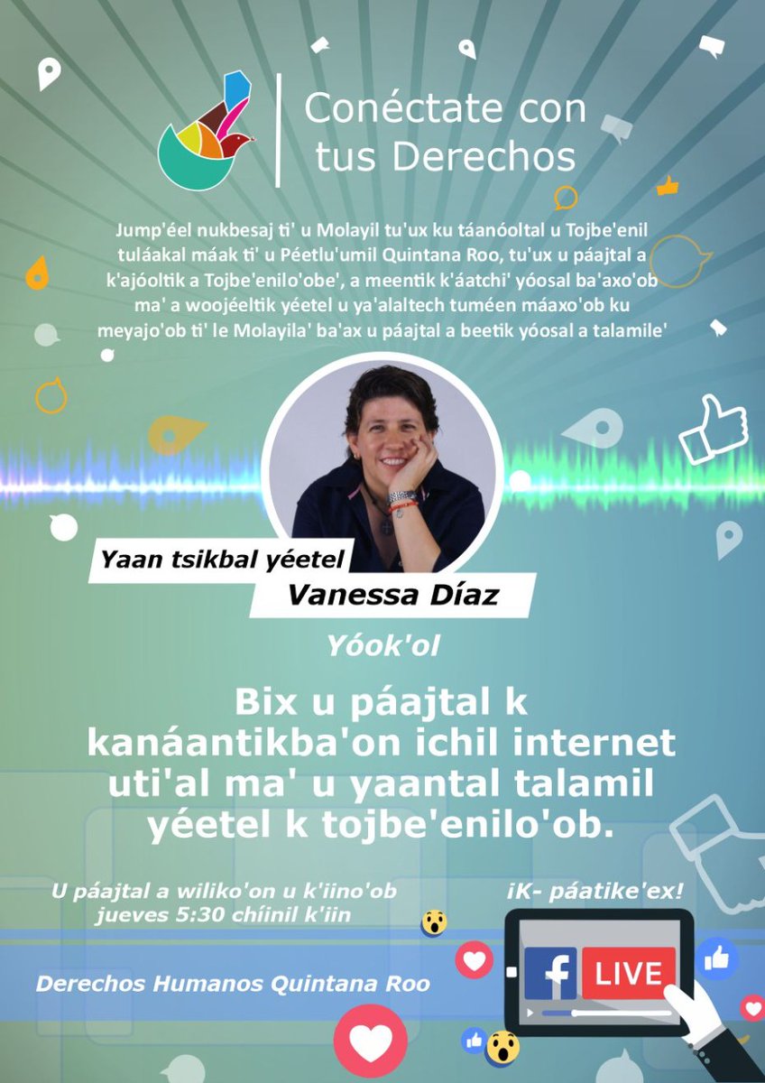 cdhqroo's tweet photo. ¿Qué tiene que ver la seguridad en medios digitales y tus DDHH? En #CCTD conversaremos con @vanediazrod especialista en drones, gobierno electrónico, telecomunicaciones, protección de datos personales y más, sobre este interesante tema.
Jueves 10-Feb ⏰17:30 QR / 16:30 CDMX https://t.co/ccM3UpEtxK