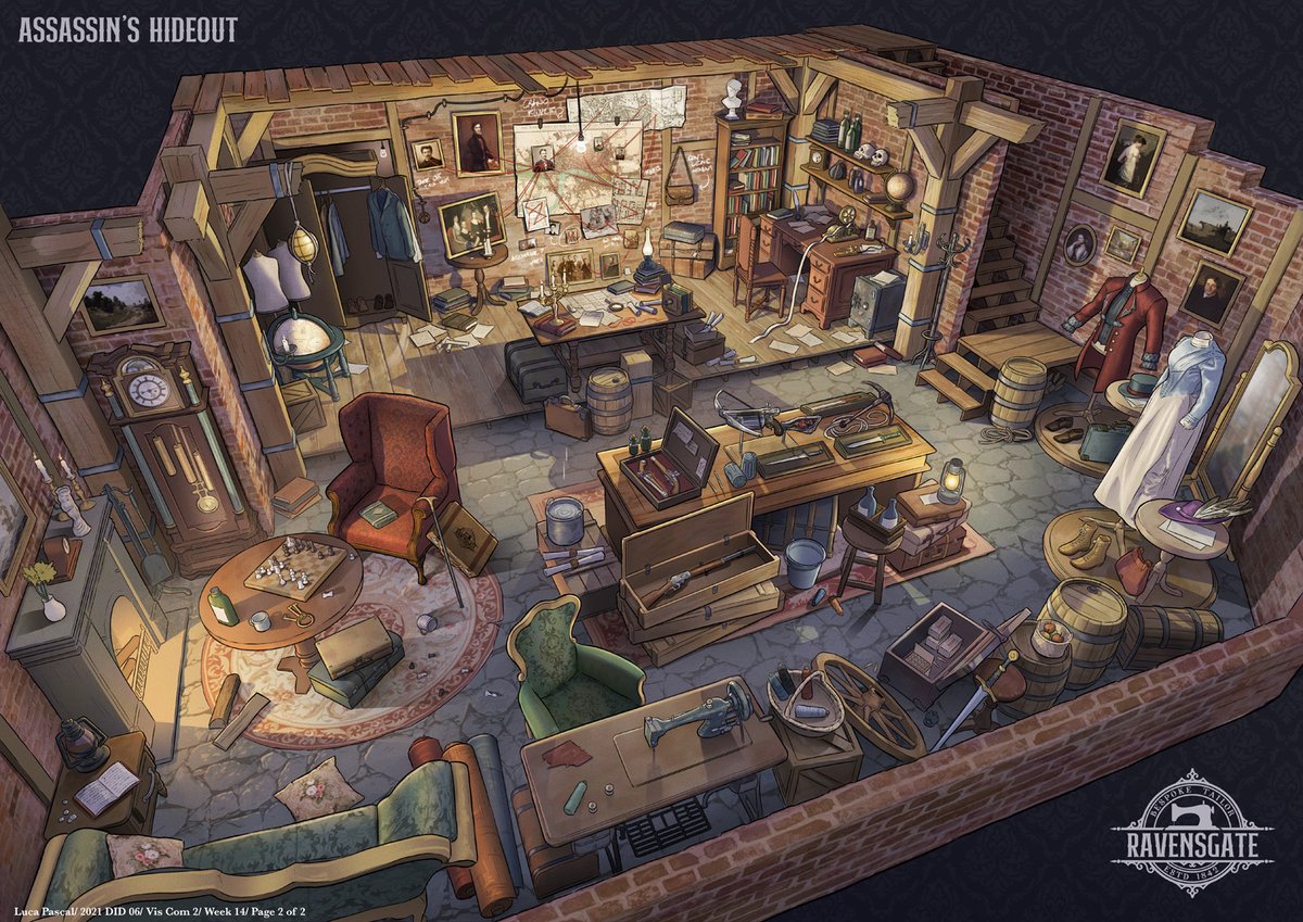 FengZhuDesign's tweet photo. Some beautiful designs from our term 2 students. This project requires designing an interior with a hidden room. https://t.co/bpGLZQc1Si