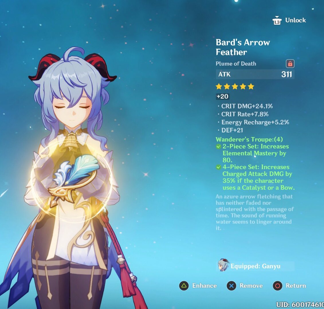 WinaKamiEi's tweet image. Here’s a few of my very nice CV pieces 

Zhongli Cup = 44CV
Tartaglia Circlet = 80CV
Ganyu Feather = 39CV
Tartaglia Cup = 42CV 

Basically u take your Crit Rate times by 2 then add Crit dmg overall. 
#CV #CriticalValue #GenshinImpact 

CV Rating
30 good, 40 very gud, 50 godly