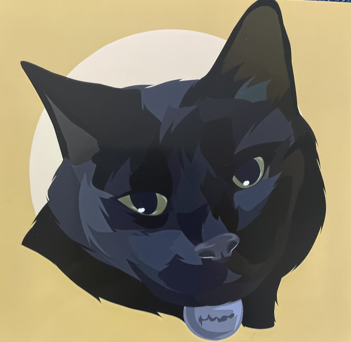 mlynmarrbooks's tweet photo. @nadiawuzhere got me these GORGEOUS commissions of my girls, and I’m obsessed! 
#blackcatsoftwitter #art https://t.co/v0DLOu67w0