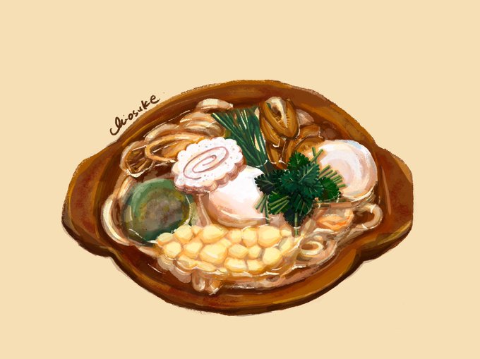 鍋焼きうどんのtwitterイラスト検索結果