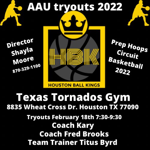 Girls tryouts is also that same night and time. # houstonball Kings &amp; Queens.#new aau team #I'm back coaching for the love of the game